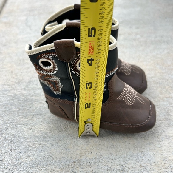 Double Barrel Infant Brown and Black Western Cowboy Trace Baby Buckers Boots - Picture 14 of 14